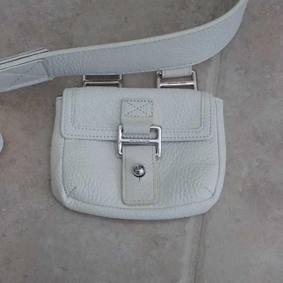 MICHAEL KORS WHITE LEATHER BELT WITH PURSE SIZE L/XL - Picture 3 of 4